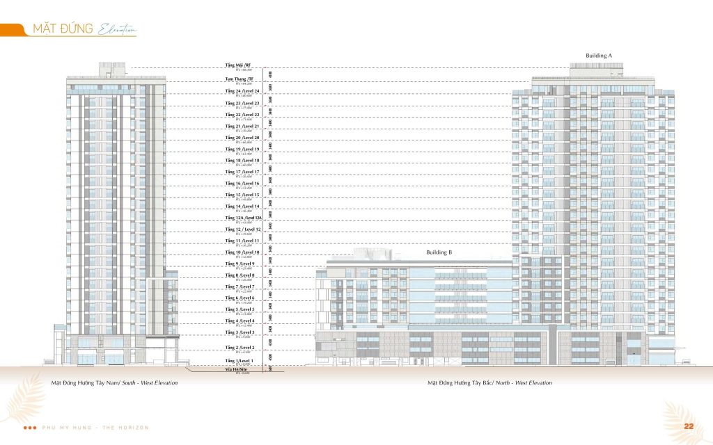 Mặt đứng nhìn View Hồ Bán Nguyệt